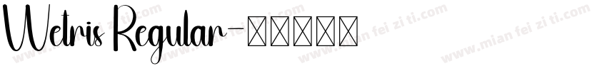 Wetris Regular字体转换